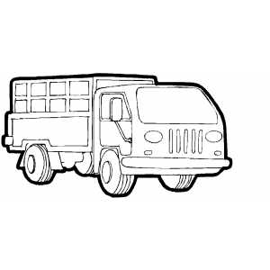 Truck With Cargo Coloring Sheet 