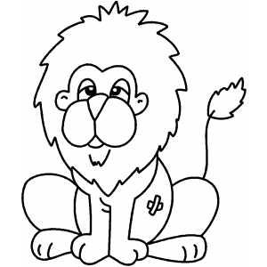 Calm Lion Coloring Sheet 