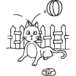 Cat Coloring Sheet 