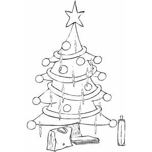 Business Christmas Tree Coloring Sheet 