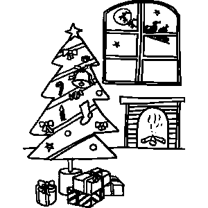 Christmas Gifts Coloring Sheet 