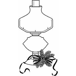 Decorated Oil Lampe Coloring Sheet 