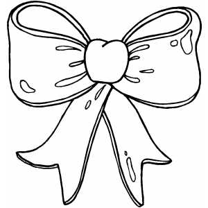 Present Bow Coloring Sheet 