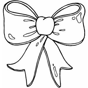 Present Bow Coloring Sheet 