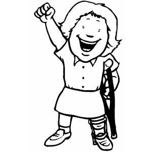 Happy Girl Coloring Sheet 