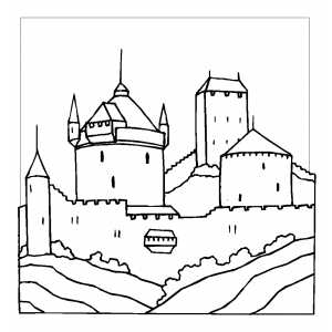 Well Protected Castle Coloring Sheet 