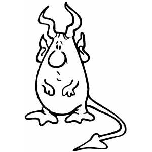 Funny Demon Coloring Sheet 