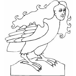 Harpy Coloring Sheet 