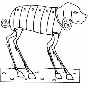Insect Dog Coloring Sheet 