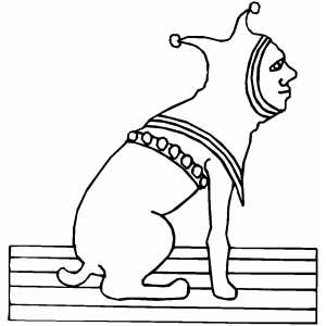 Jester Dog Coloring Sheet 