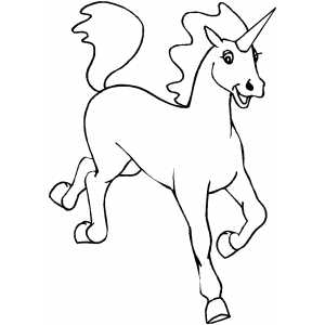 Running Unicorn Coloring Sheet 