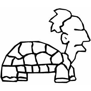 Turtle Man Coloring Sheet 