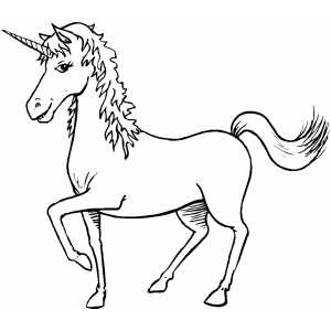 Walking Unicorn Coloring Sheet 