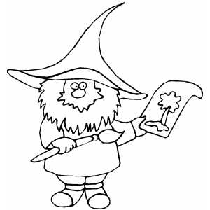 Dwarf Painter Coloring Sheet 