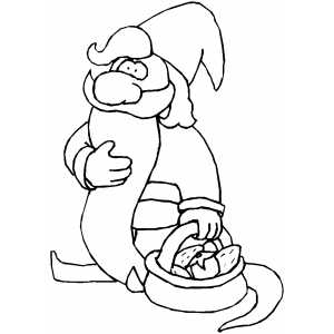 Dwarf With Basket Coloring Sheet 