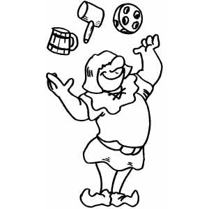 Juggler Coloring Sheet 