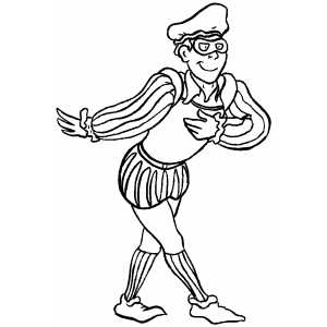 Masquerade Ball Coloring Sheet 