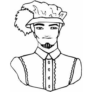 Noble Face Coloring Sheet 