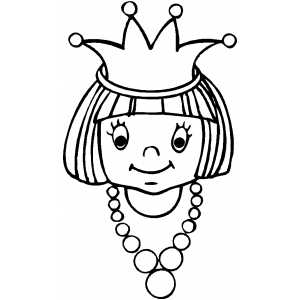 Princess Face Coloring Sheet 