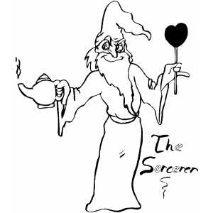 Sorcerer Coloring Sheet 