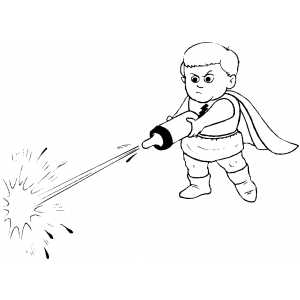 Superhero Kid Coloring Sheet 