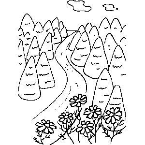 Winding Road Coloring Sheet 