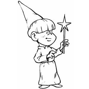 Wizard Boy Coloring Sheet 