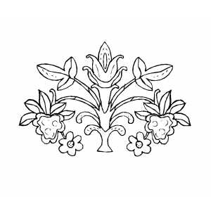 Deisgn With Multiple Flowers Coloring Sheet 