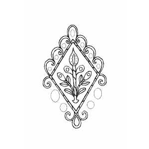Flowers Ornament Coloring Sheet 