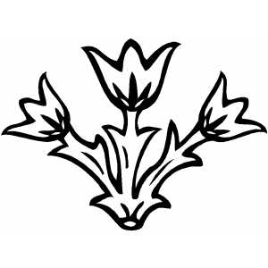 Tulips Design Coloring Sheet 