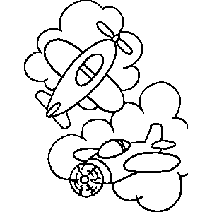 Airplanes Coloring Sheet 