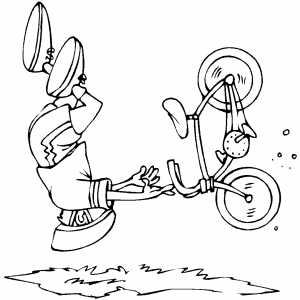Cycling Accident Coloring Sheet 