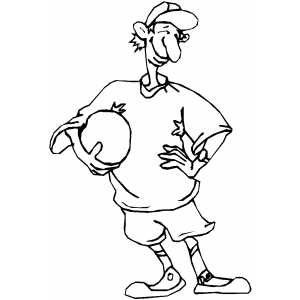 Man With Ball Coloring Sheet 