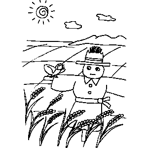Scarecrow Coloring Sheet 