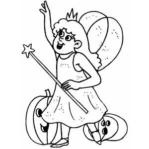 Fairy Costume Coloring Sheet 
