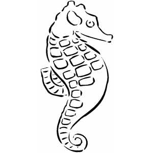 Seahorse Coloring Sheet 