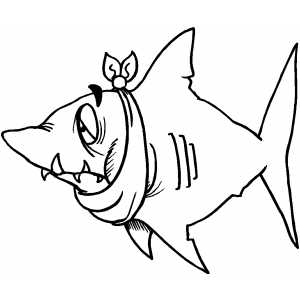 Shark With Toothache Coloring Sheet 