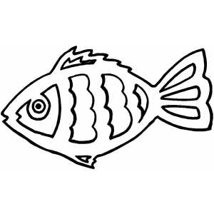 Stylized Fish Coloring Sheet 