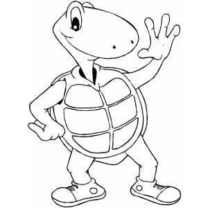 Turtle Runner Coloring Sheet 