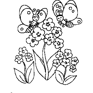 Butterflies Coloring Sheet 