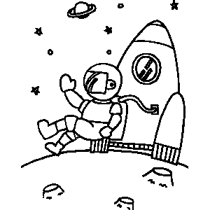 Astronaut Coloring Sheet 