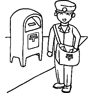 Mailman Coloring Sheet 