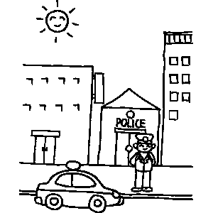 Police Coloring Sheet 