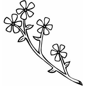 Flowers3 Coloring Sheet 