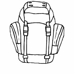 Backpack Coloring Sheet 