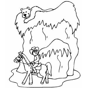 Bear On The Hill Coloring Sheet 