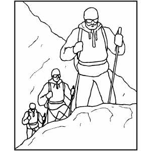 mountain climber coloring pages