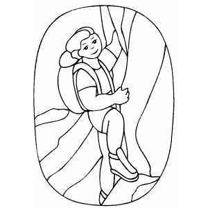 Rock Climber Coloring Sheet 