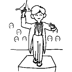 Musical Conductor Coloring Sheet 