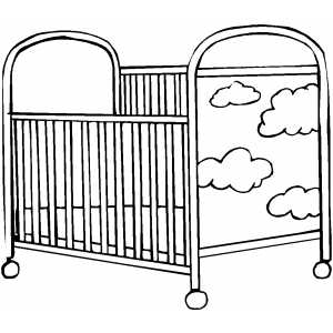 Crib Coloring Sheet 